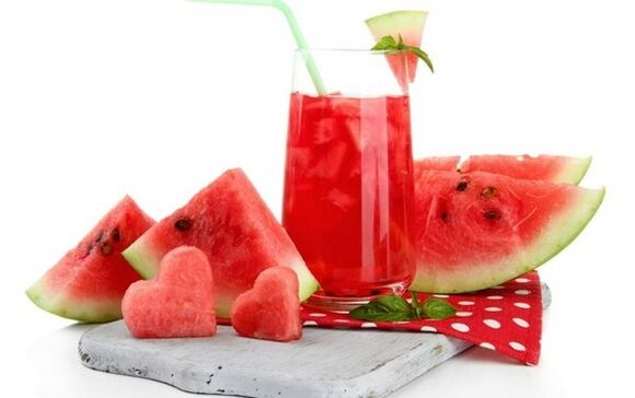 Jugo de sandía y sandía para bajar de peso.